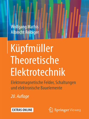 cover image of Küpfmüller Theoretische Elektrotechnik